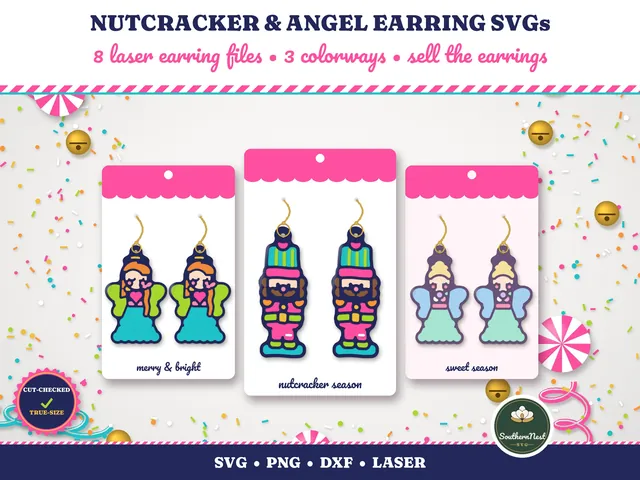 Nutcracker & Angel Earring Files: Etsy listing photo