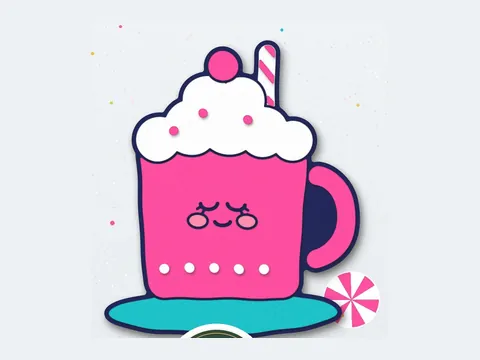 Cocoa mug design for holiday mug inspiration, from our Sleepy Christmas Friends SVG Bundle
