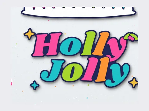 Holly jolly design for door hanger or wood sign inspiration, from our Sleepy Christmas Friends SVG Bundle