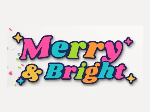 Merry bright design for layered or shaker card inspiration, from our 20 Whimsical Nutcracker & Angel SVGs