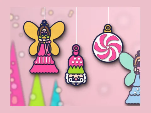 Row design for memory ornament inspiration, from our 20 Whimsical Nutcracker & Angel SVGs