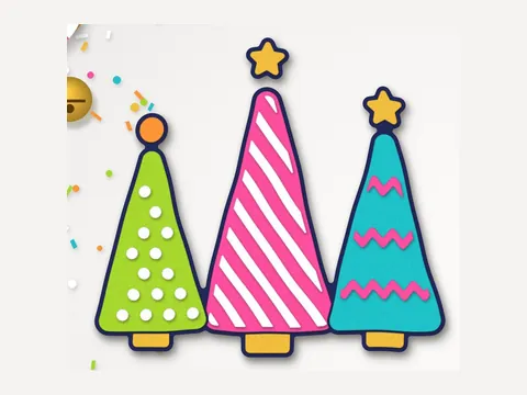 Trees design for origami christmas trees inspiration, from our 20 Whimsical Nutcracker & Angel SVGs