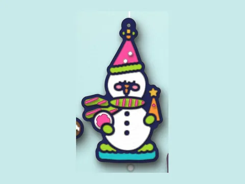 Snowman design for personalized ornament inspiration, from our Sleepy Christmas Friends SVG Bundle