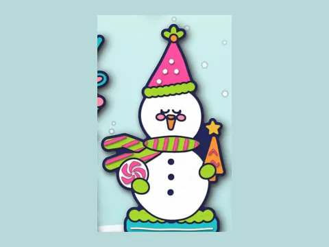 Snowman design for snow globe in a jar inspiration, from our Sleepy Christmas Friends SVG Bundle